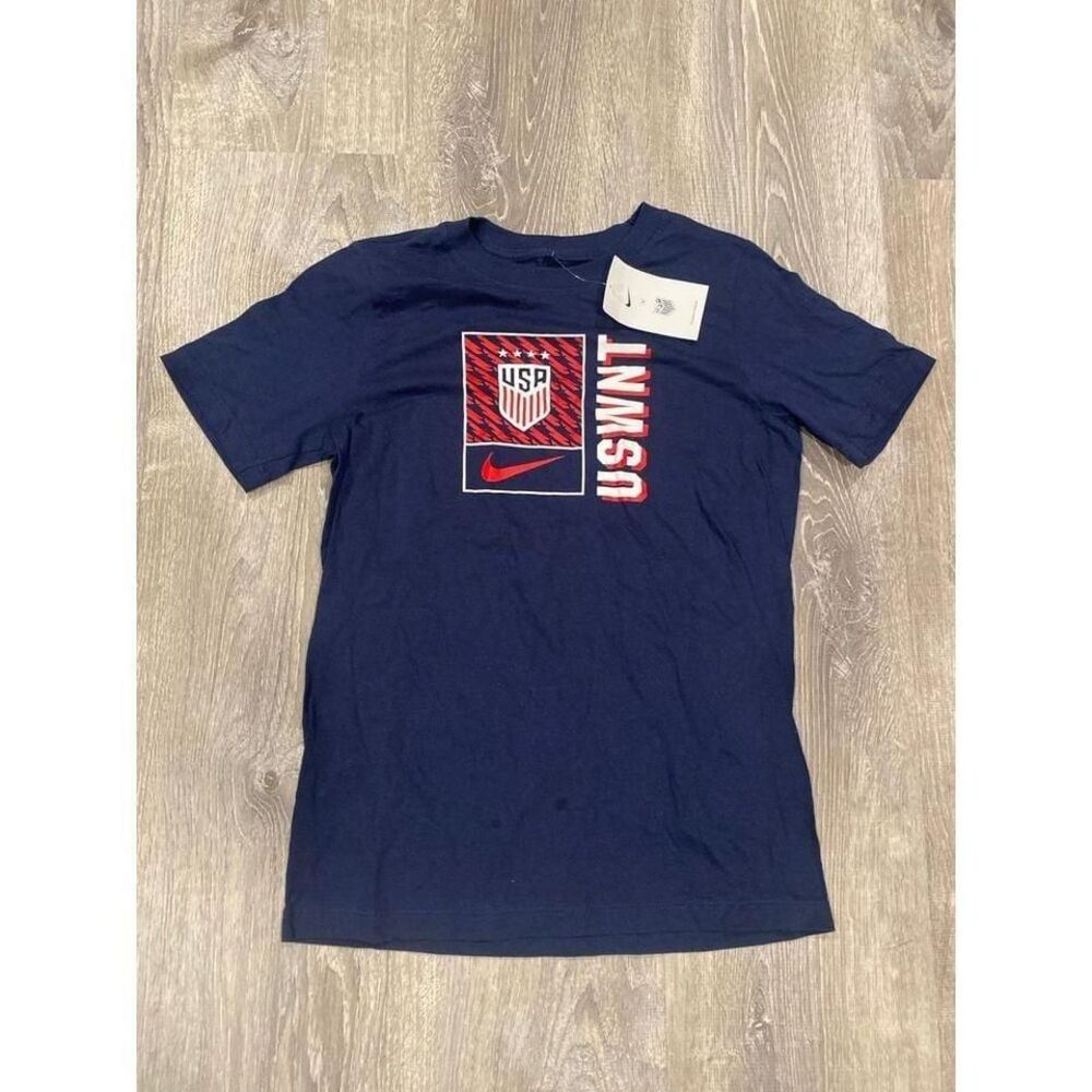 Nike Kids USWNT Core SS Tee Navy Blue US Soccer T-Shirt B11377 Large